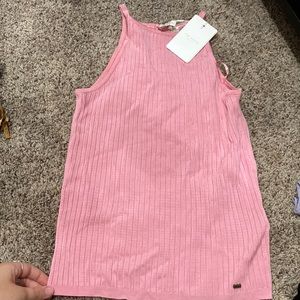 pink ted baker london box knit ribbed cami